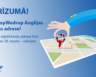 Svarīgs paziņojums – jauna EshopWedrop Anglijas adrese!