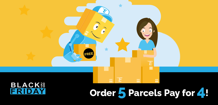 Black Friday 2020 Deal - Order 5 parcels pay for 4!